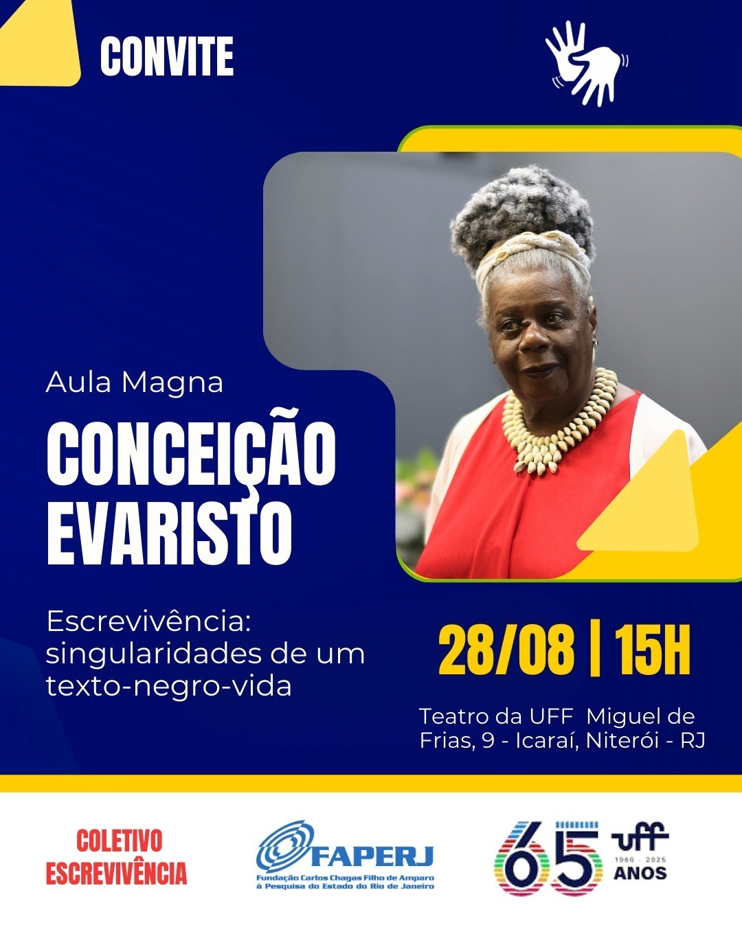 UFF abre ciclo de comemorações dos 65 anos com Aula Magna da escritora Conceição Evaristo
